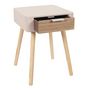 Voir la diapositive 3 : Paris Prix Table de Chevet 1 Tiroir  Bois  48cm Rose