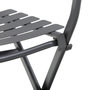 Voir la diapositive 4 : OUTSUNNY Salon de jardin bistro pliable - table carrée dim. 60L x 60l x 71H cm avec 2 chaises - métal thermolaqué gris