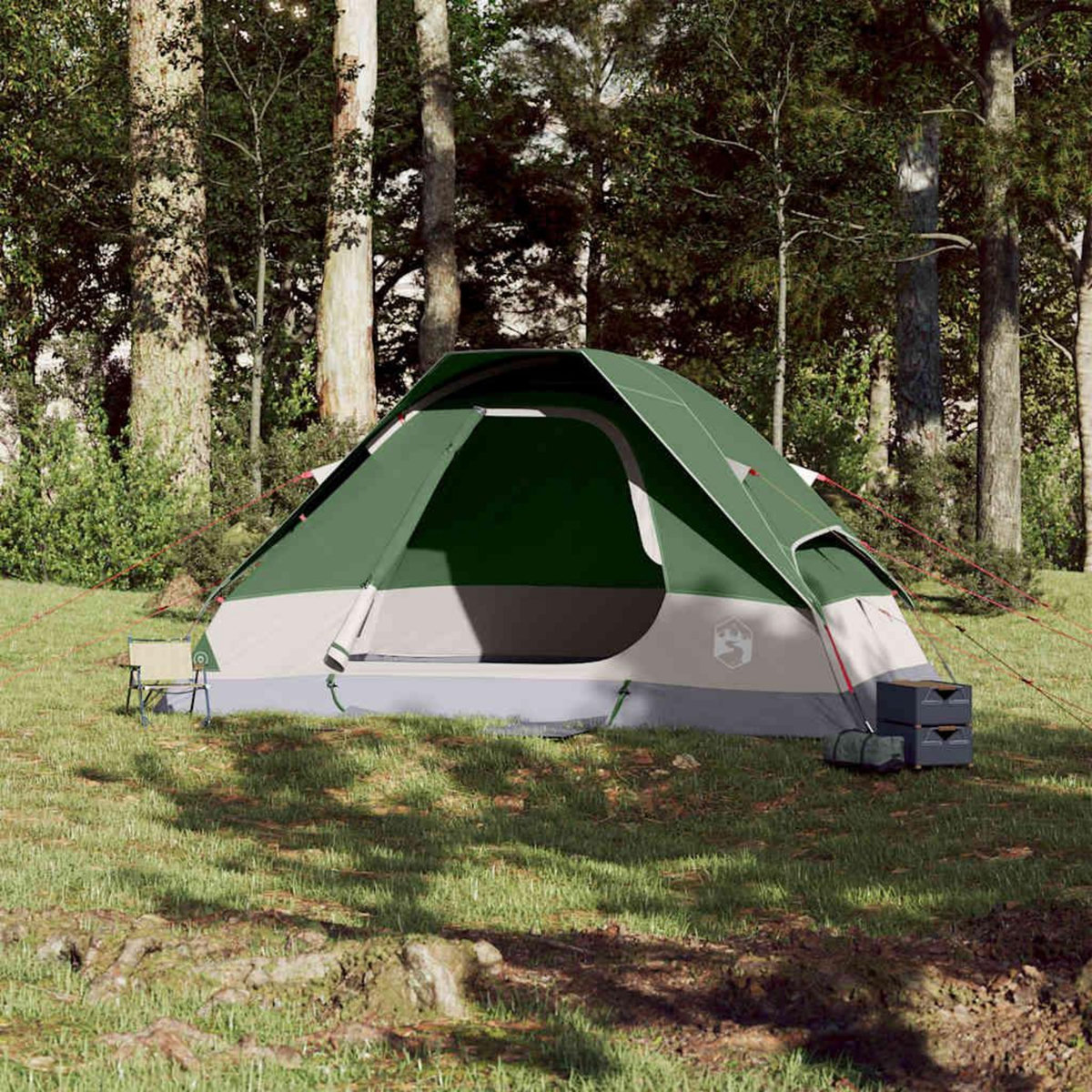 VIDAXL Tente familiale a dome 6 personnes vert impermeable