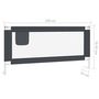 Voir la diapositive 6 : VIDAXL Barriere de securite de lit d'enfant Gris fonce 190x25 cm Tissu