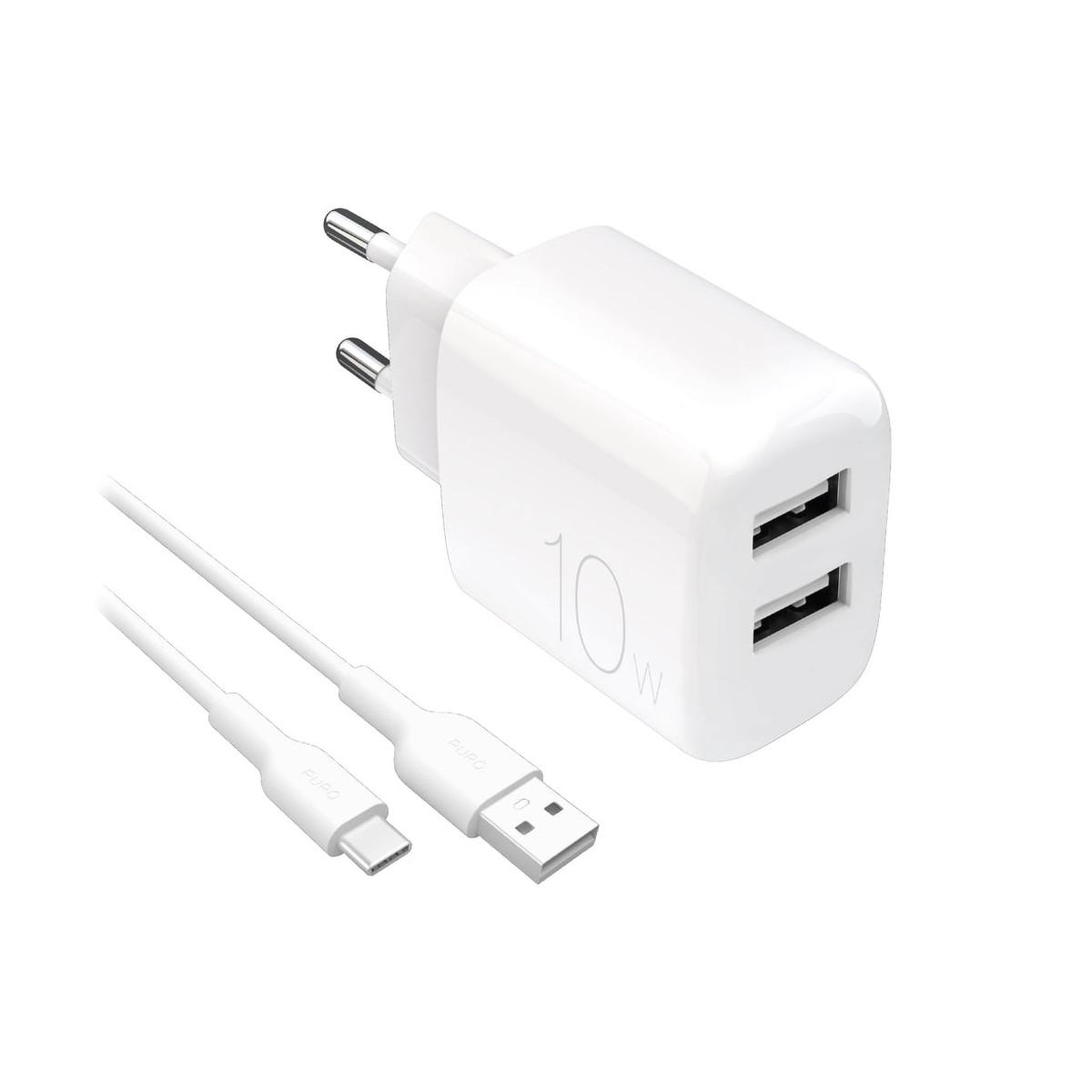Puro PURO PUTC2USBA10WDYKACWHI chargeur d'appareils mobiles Universel Blanc Secteur Intérieure