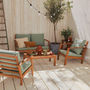 Voir la diapositive 2 : SWEEEK Salon de jardin en bois 4 places - Ushuaïa - Canapé, fauteuils et table basse en acacia, design