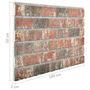 Voir la diapositive 6 : VIDAXL Panneaux muraux 3D design de brique marron fonce/gris 10pcs EPS
