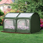 Voir la diapositive 2 : OUTSUNNY Serre pop-up - serre de jardin pop-up - 4 portes zippées enroulables - dim. 2,5L x 1,25l x 1,35H m - sac transport inclus - PVC vert