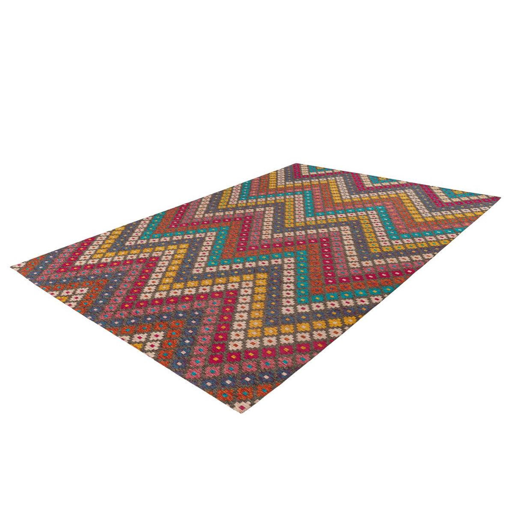 Voir la diapositive 2 : Paris Prix Tapis Tissé Imprimé  Primavera  Multicolore