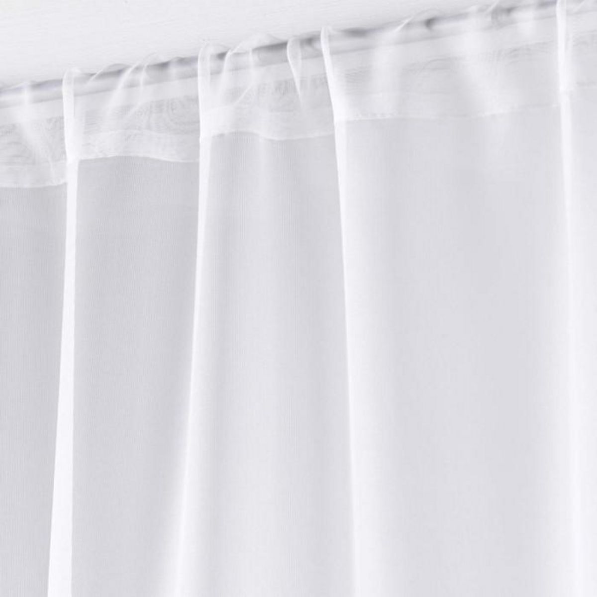 Paris Prix Paire de Voilages Passe-Tringle  Voiline  70x200cm Blanc