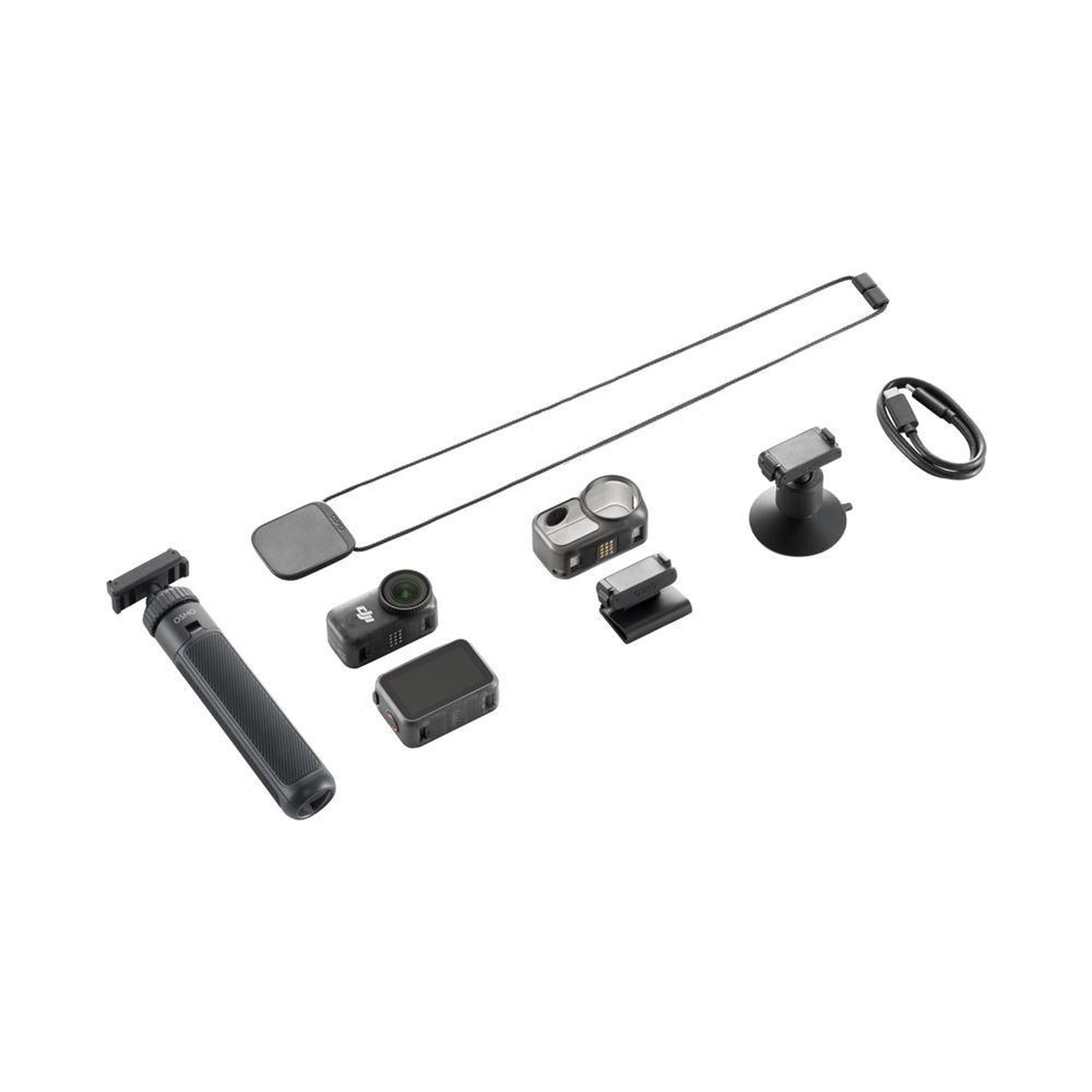 DJI Caméra sport stabilisée osmo nano on-the-go combo noir, 4k/60 ips, capteur 1/1.3”, d-log m 10 bits, stabilisation rocksteady 3.0, vision dock et kit d'extension