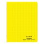 POUCE Cahier piqué polypro 17x22cm 96 pages grands carreaux Seyes jaune