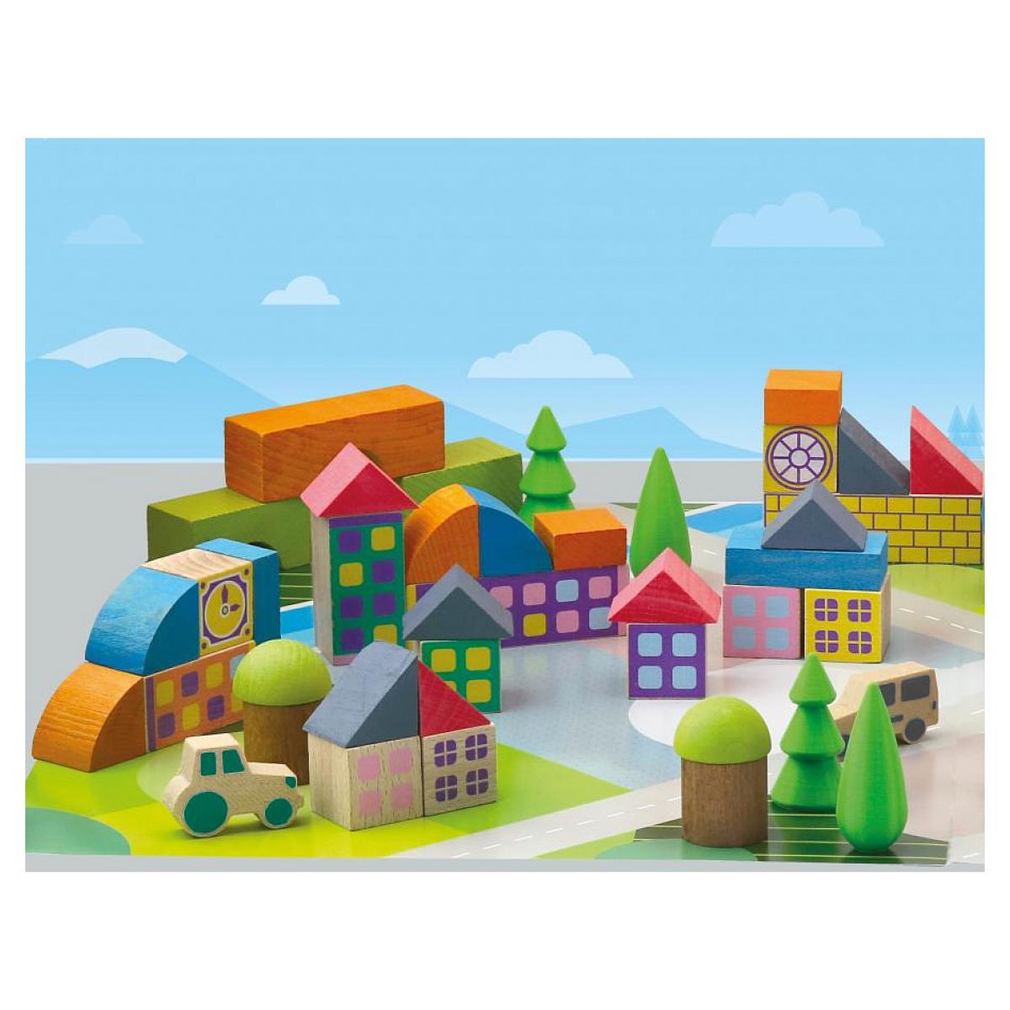 Voir la diapositive 3 : JeuJura - Minivillage - 40 pieces