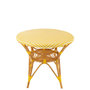 Voir la diapositive 2 : Paris Prix Table à Manger en Rotin  Danial  90cm Jaune