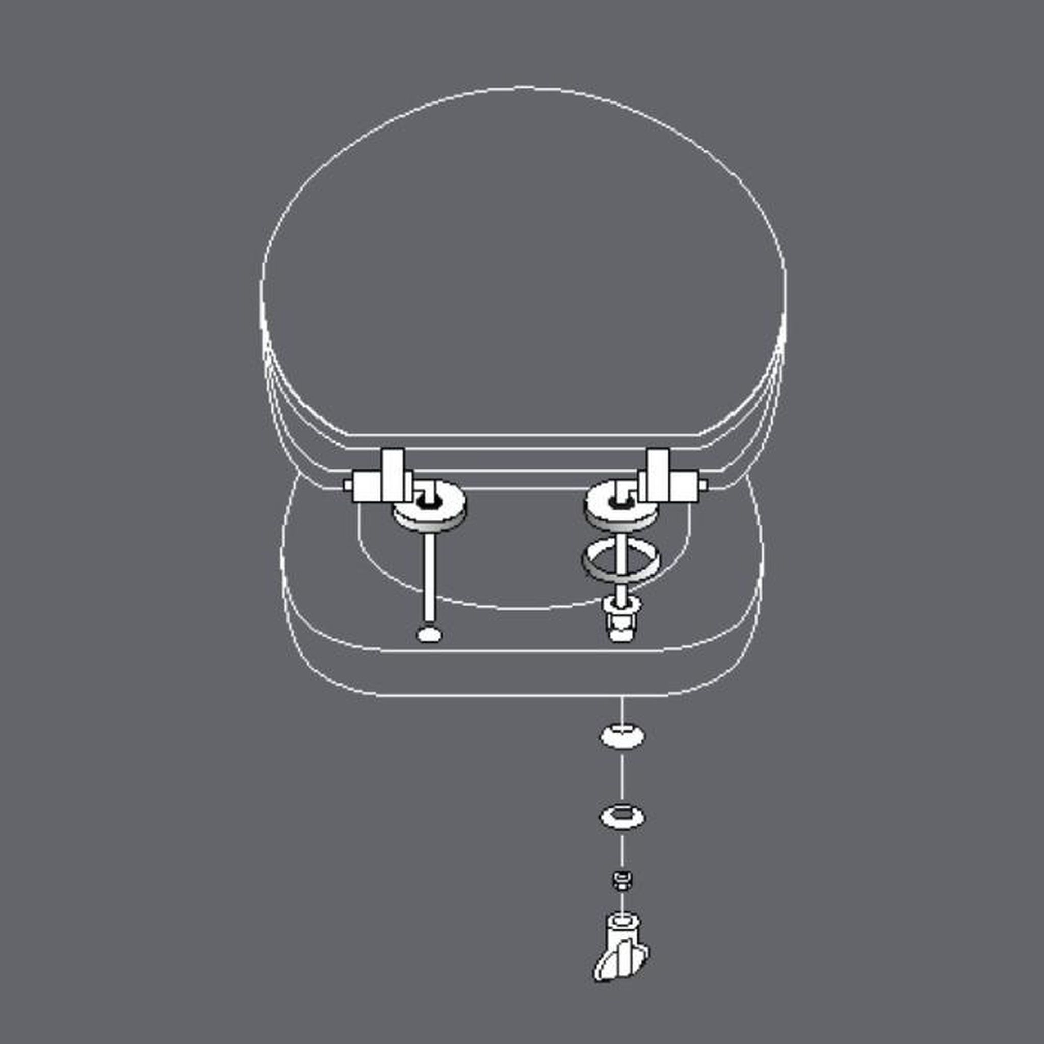 Voir la diapositive 6 : Douceur d'Intérieur Abattant wc imprimé palmier  cocoty  45cm noir