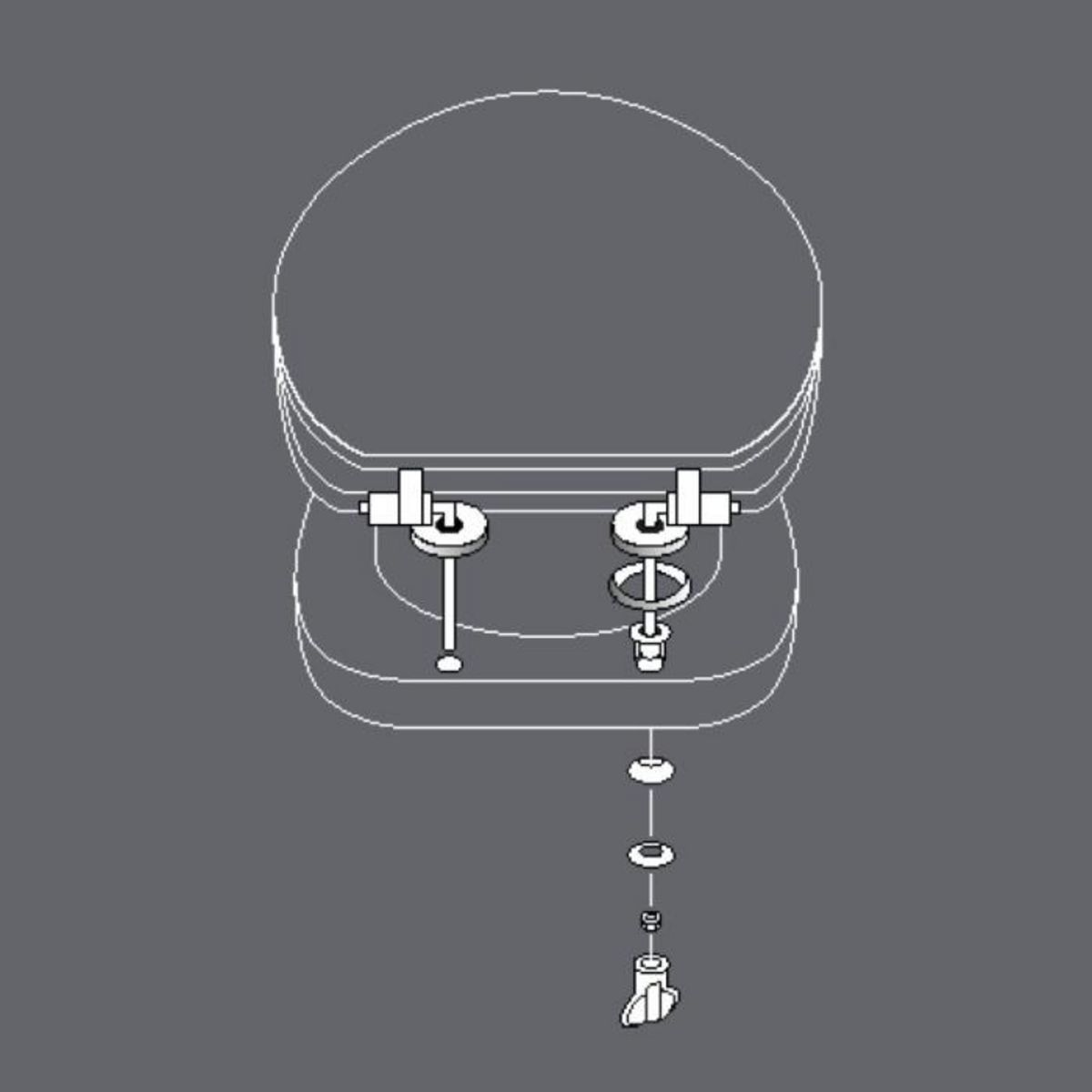 Paris Prix Abattant WC Imprimé Palmier  Cocoty  45cm Noir