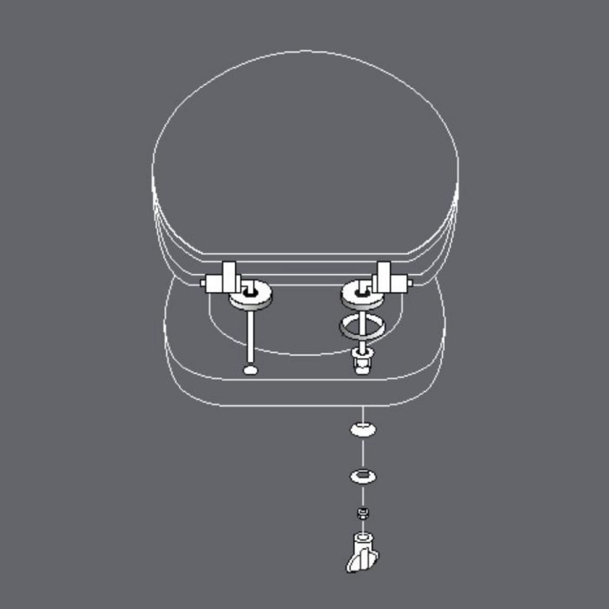 Paris Prix Abattant WC Imprimé Palmier  Cocoty  45cm Noir