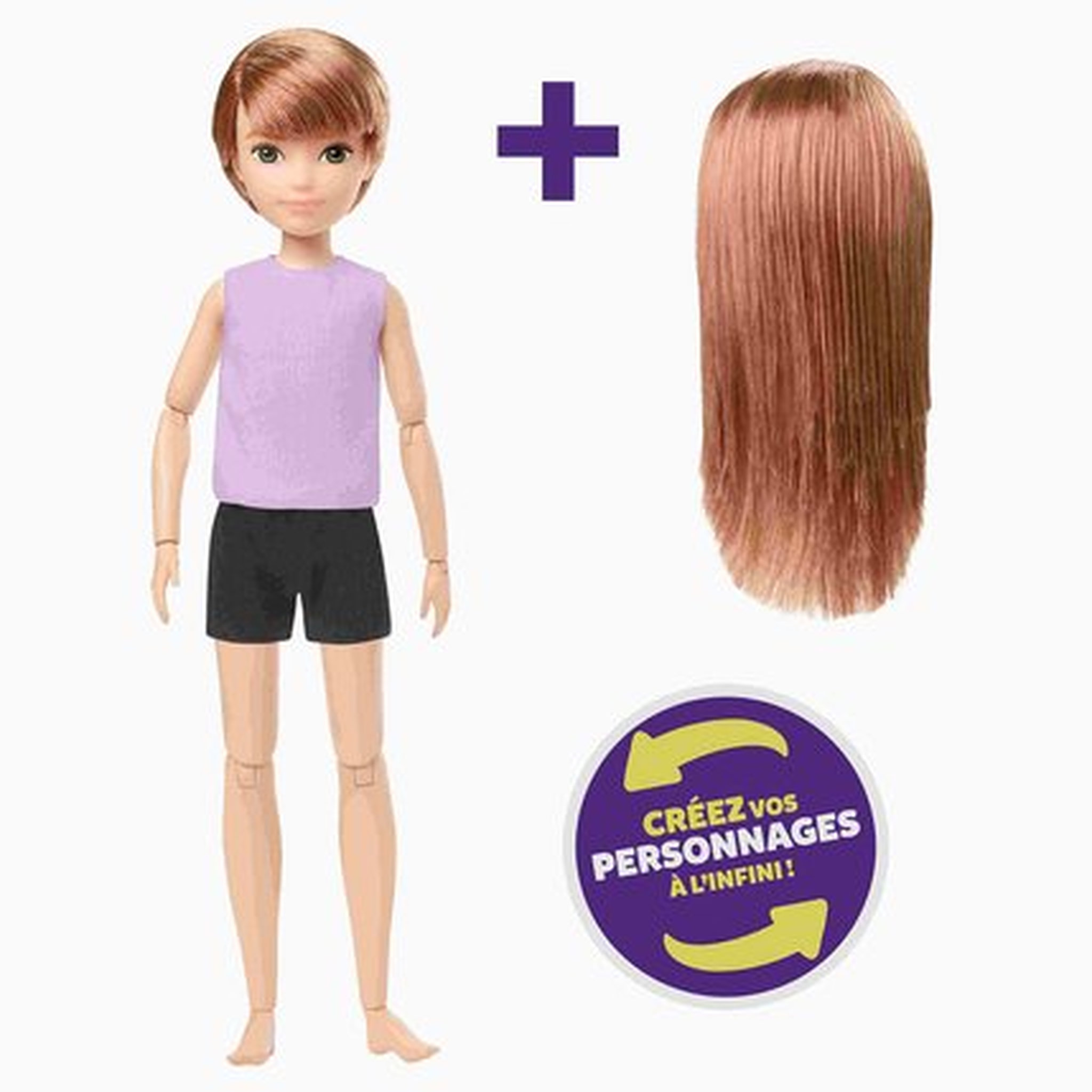 Voir la diapositive 3 : Creatable World Perruque