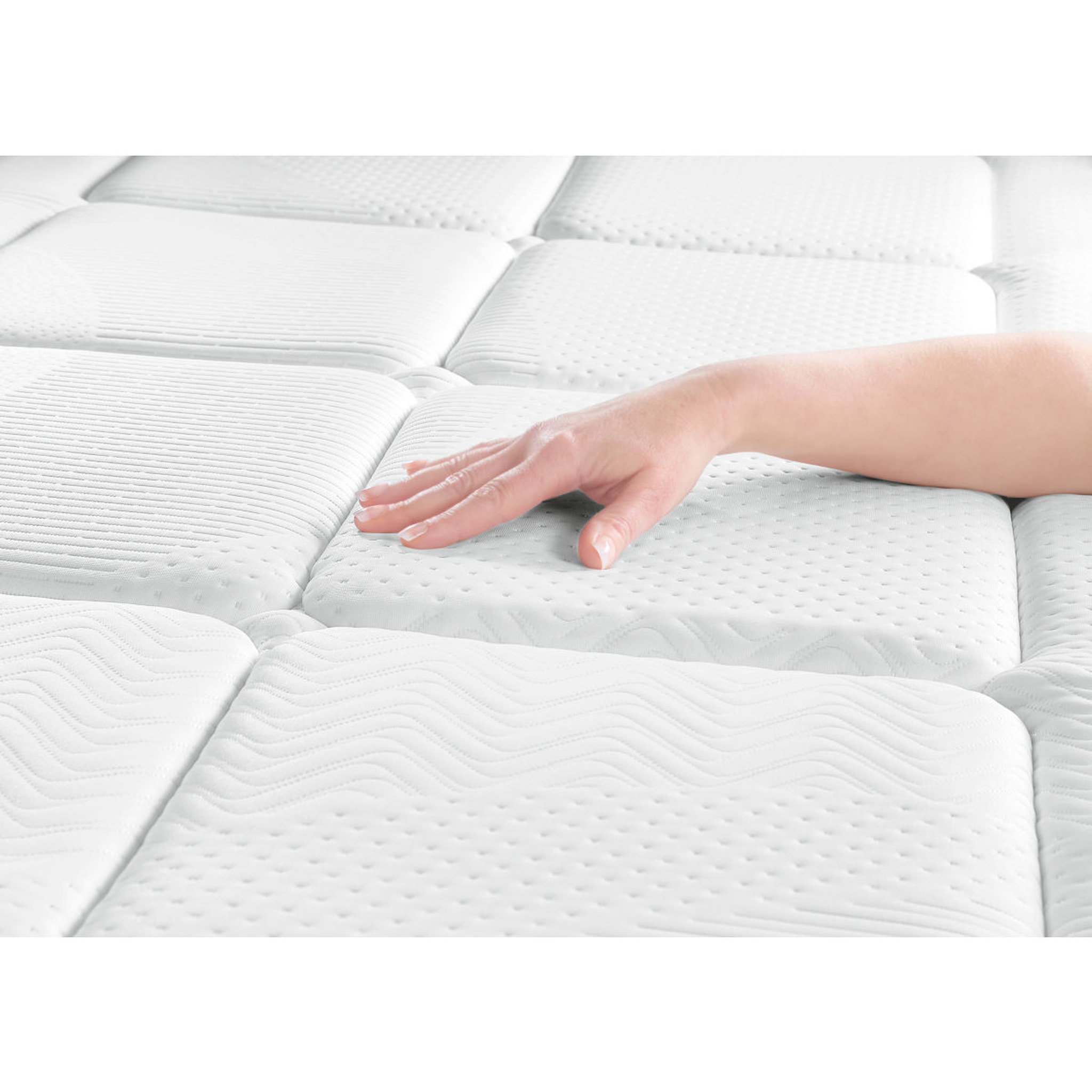 Voir la diapositive 2 : Matelas mémoire de forme et ressorts ensachés 90x200 cm RAMATUELLLE 