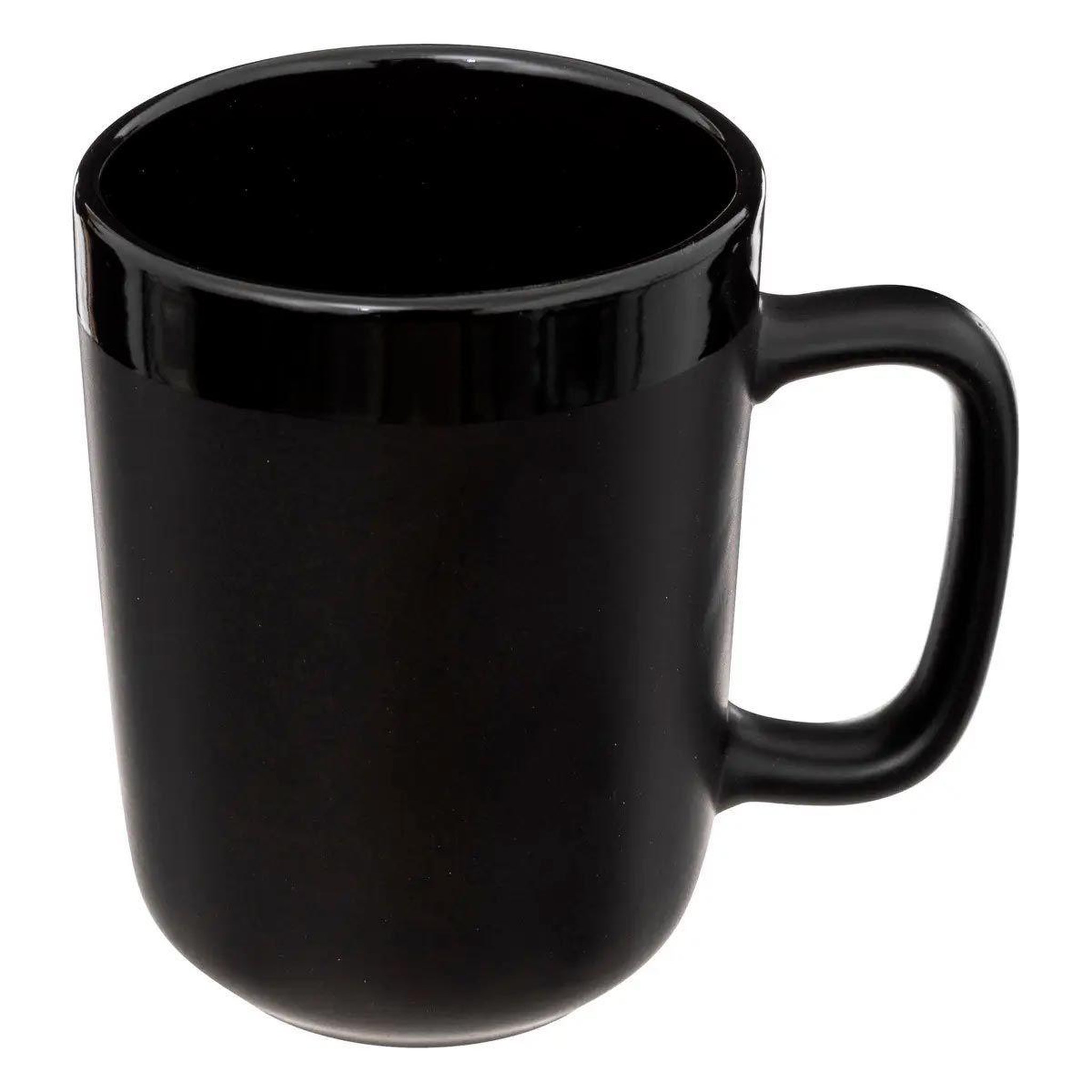 Voir la diapositive 2 : SECRET DE GOURMET Lot de 6 mugs en céramique  alpha  35cl noir