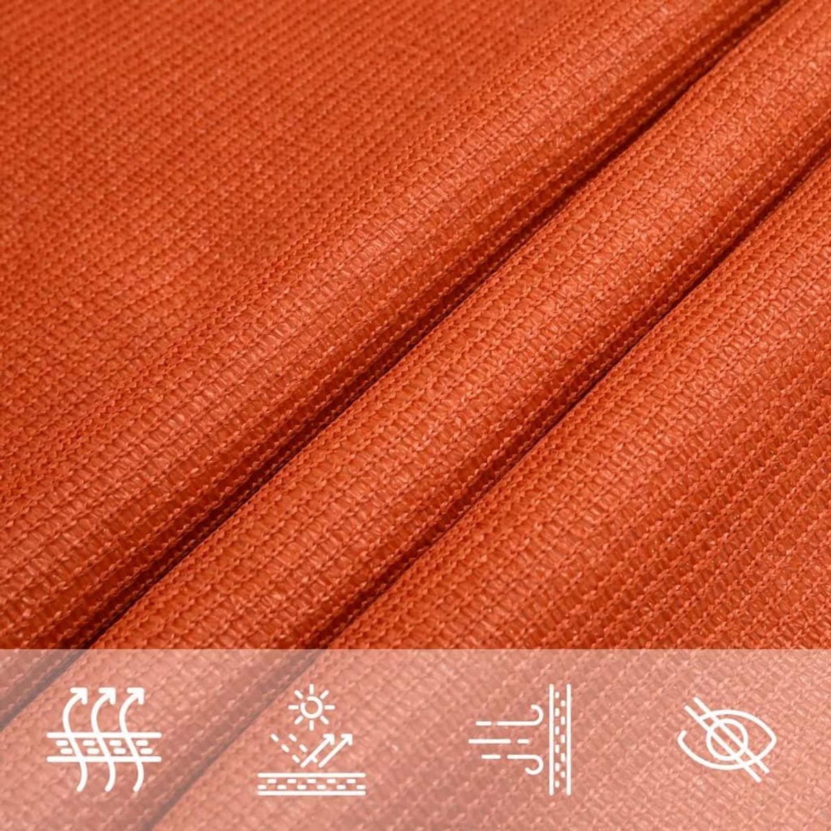 VIDAXL Voile d'ombrage 160 g/m^2 Orange 2,5x3,5 m PEHD