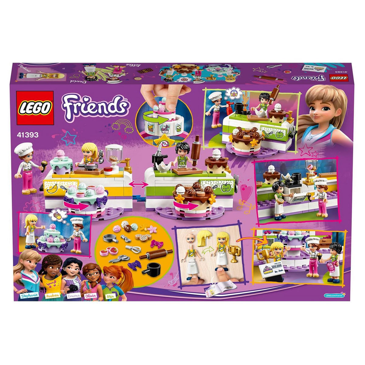 LEGO Friends 41393 - Le Concours de Pâtisserie avec Mini Poupée Stéphanie