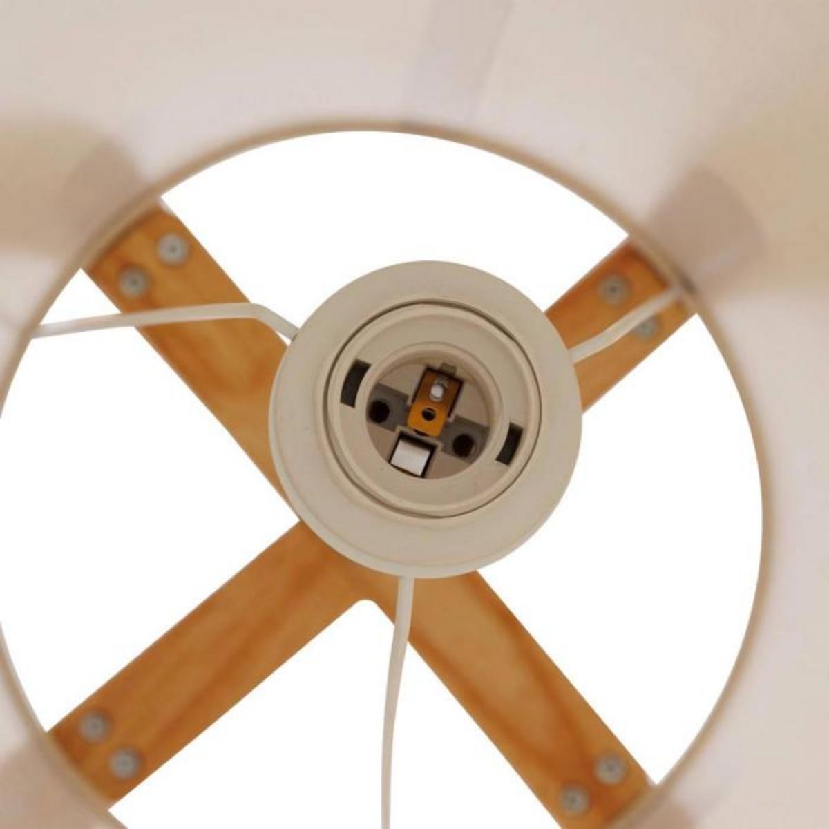 ATMOSPHERA Lampadaire en Bois  Rafa  107cm Beige