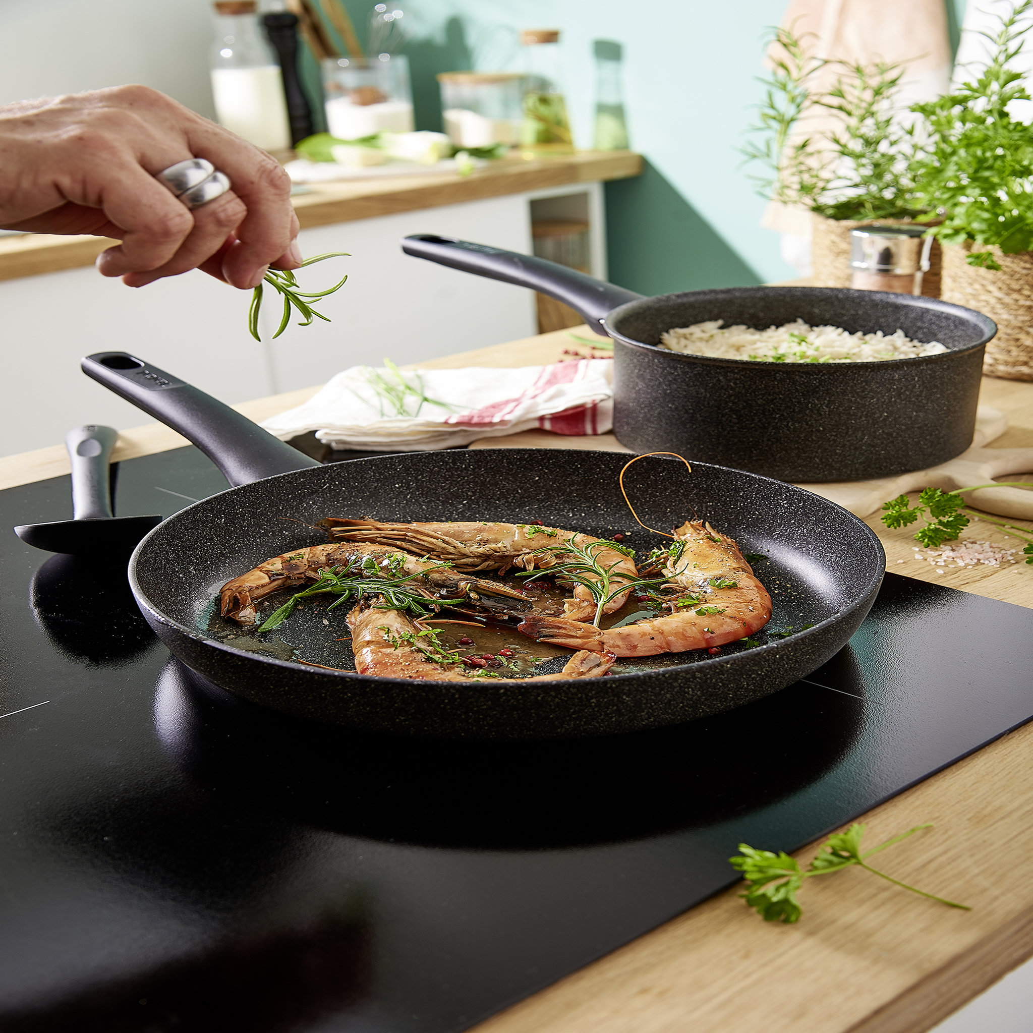 Voir la diapositive 1 : TEFAL Poêle 24cm BLACK STONE