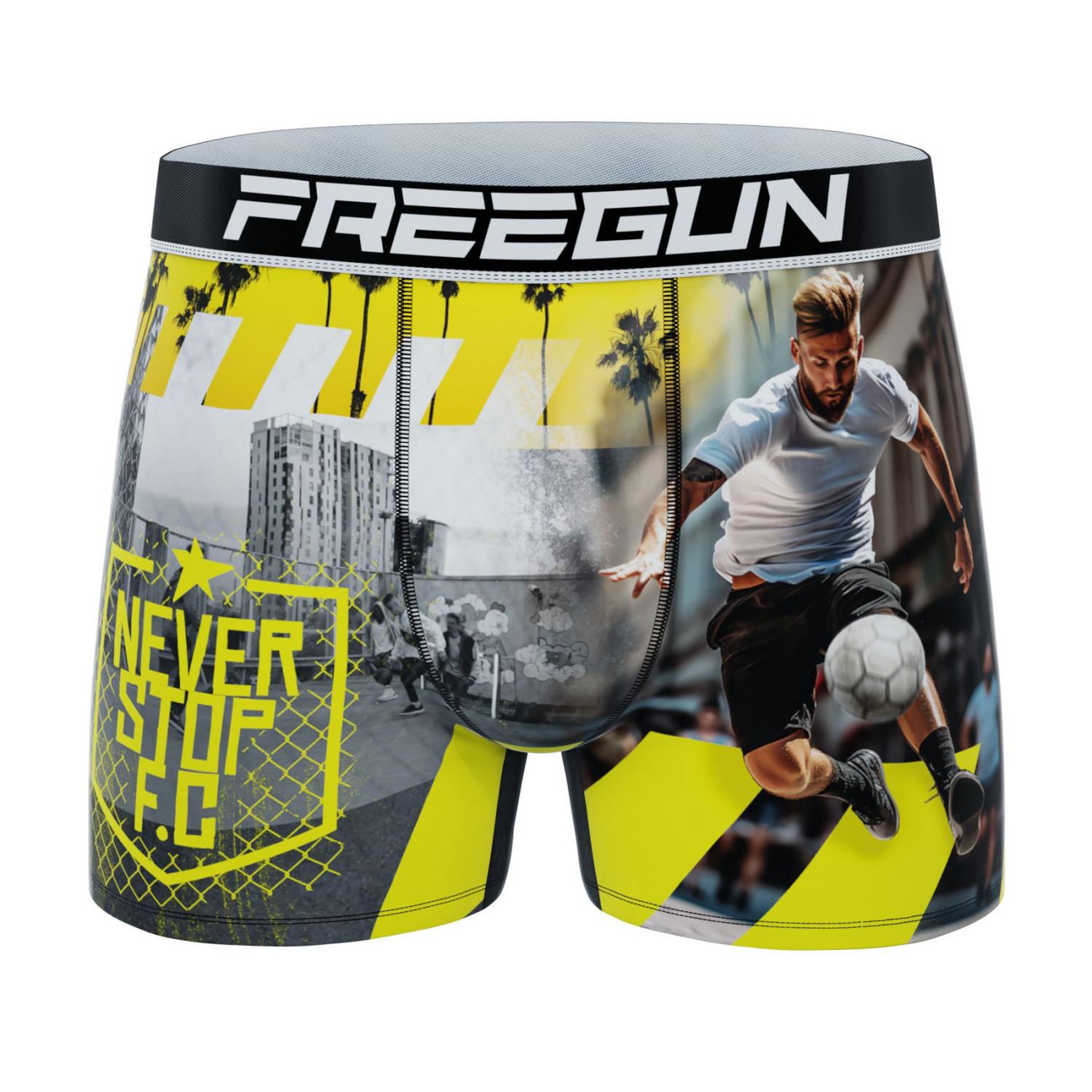 Voir la diapositive 6 : FREEGUN Lot de 4 boxers enfant  Street Sport