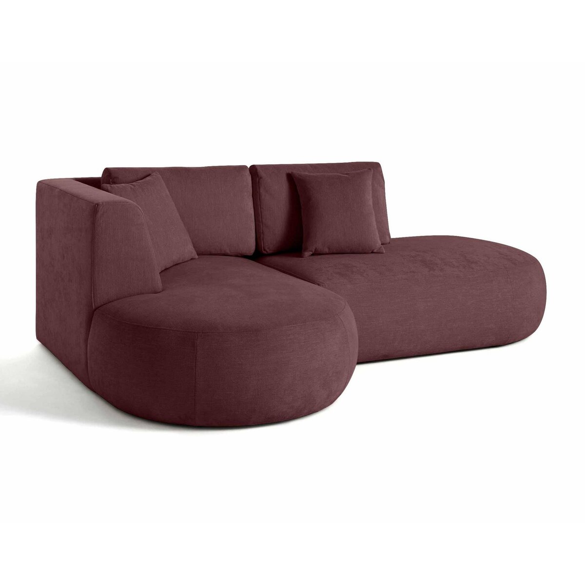 LISA DESIGN Santorini - canapé modulable d'angle gauche - 4 places - en tissu texturé