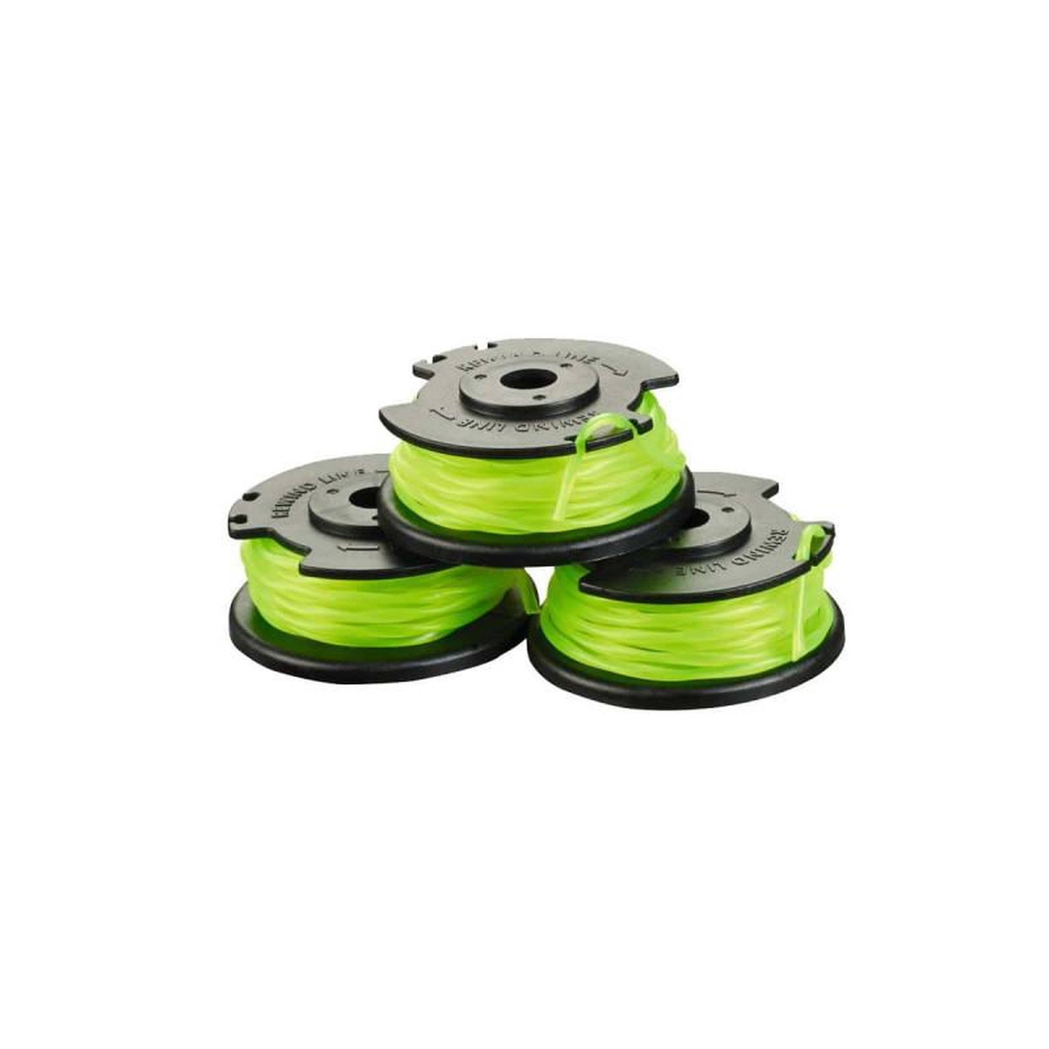 Ryobi Lot de 3 bobines simple fil torsadé ryobi 2mm pour coupe-bordures sur batterie rac143