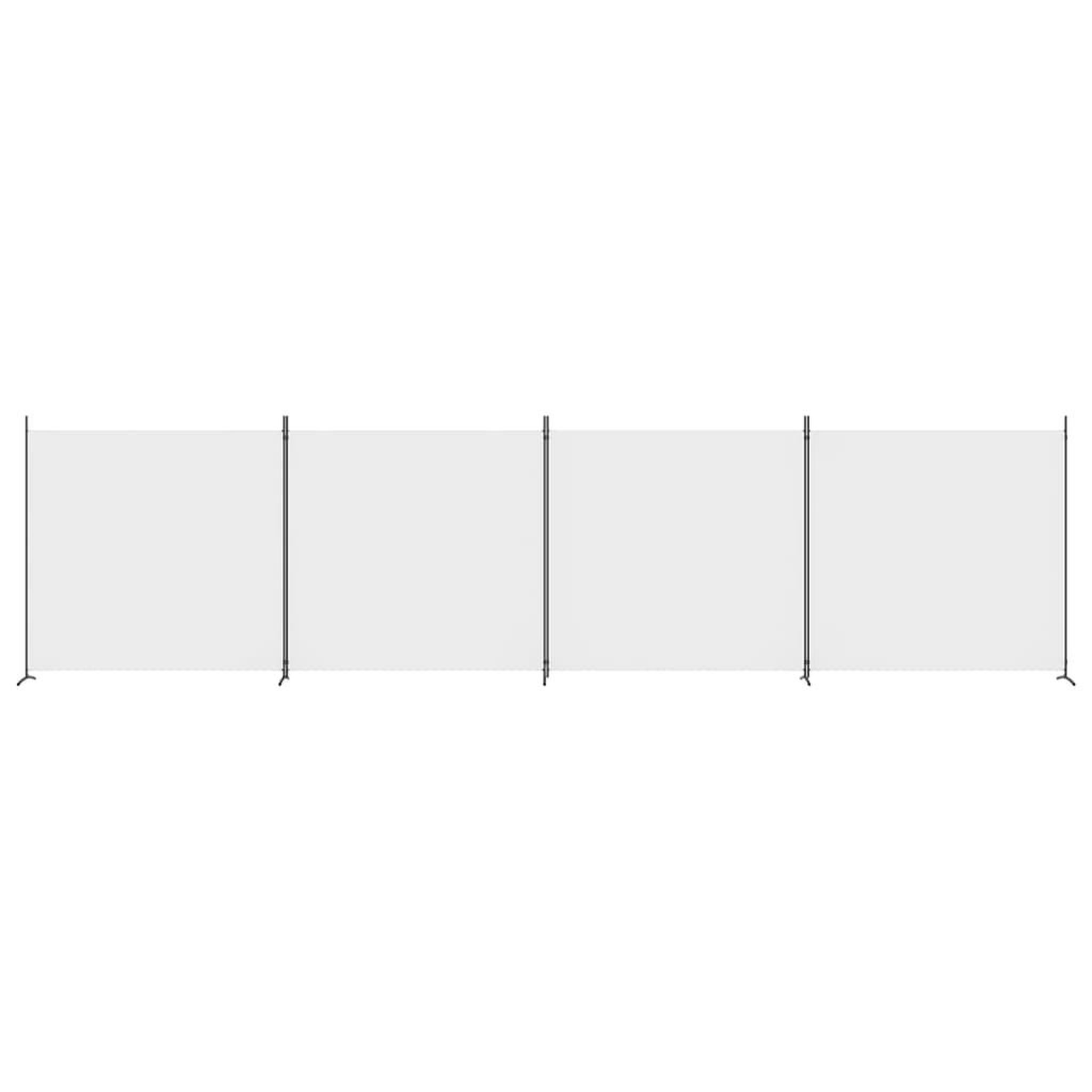 Voir la diapositive 3 : VIDAXL Cloison de separation 4 panneaux Blanc 698x180 cm Tissu