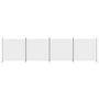 Voir la diapositive 3 : VIDAXL Cloison de separation 4 panneaux Blanc 698x180 cm Tissu