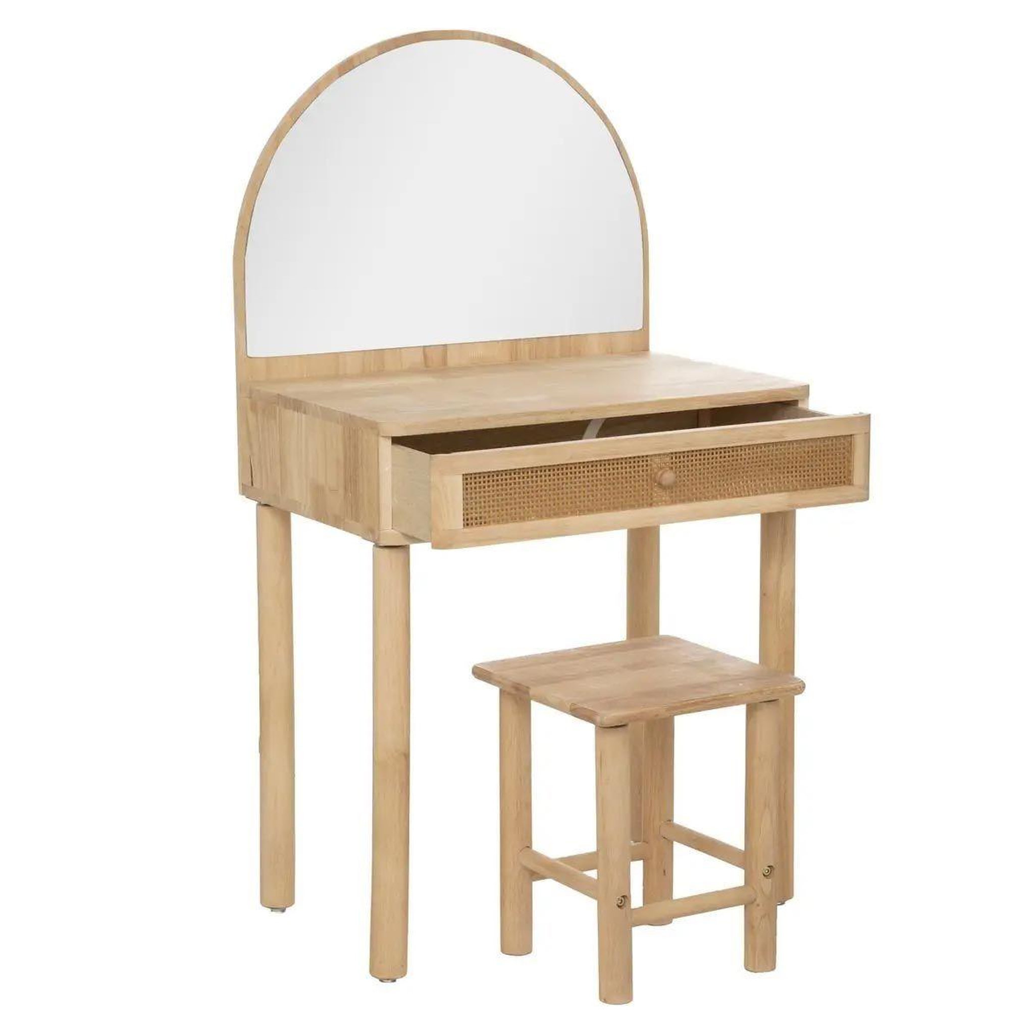 Voir la diapositive 2 : Atmosphera Kids Coiffeuse & tabouret enfant  campagne  100cm beige