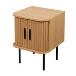 DIVERS Table de chevet 2 portes effet tasseau BONNIE - Beige