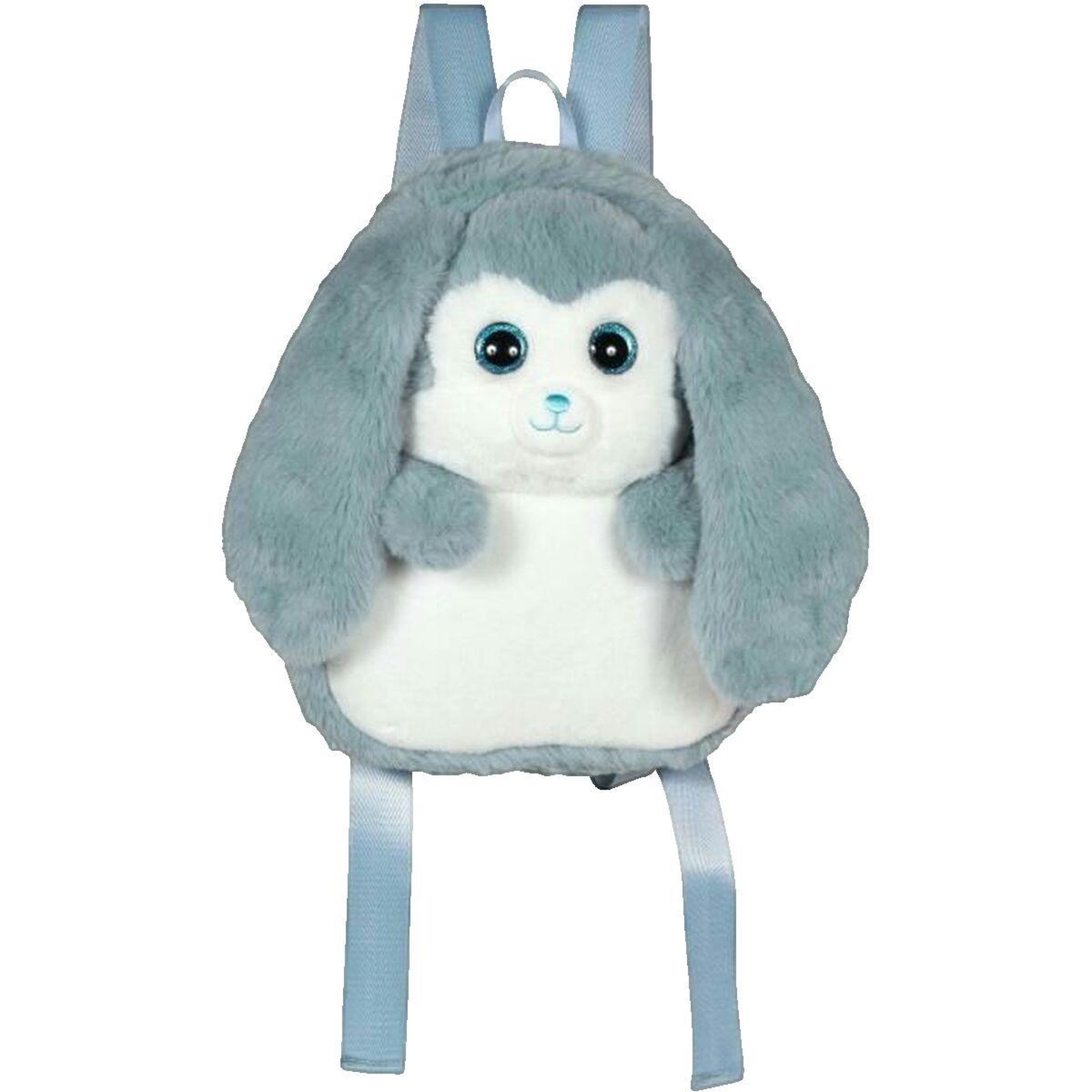 Sac à dos peluche Gipsy Toys Fluffy Bag bleu et blanc