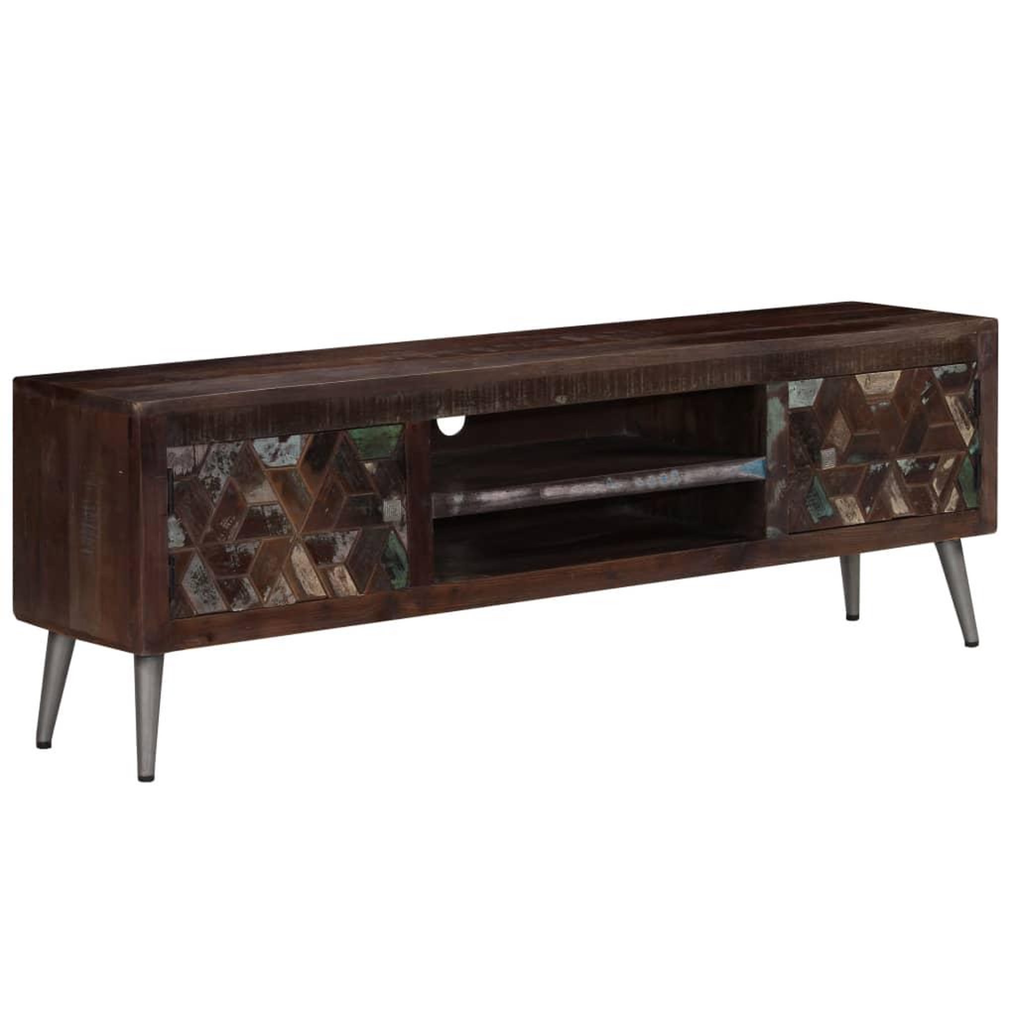 Voir la diapositive 1 : VIDAXL Meuble TV Bois de recuperation solide 140 x 30 x 45 cm