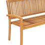 Voir la diapositive 4 : VIDAXL Banc de jardin empilable et coussin 159 cm Bois de teck massif