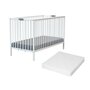 Voir la diapositive 1 : WEBABY Lit bébé pliant en bois avec matelas 60 x 120 cm FLEX