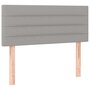 Voir la diapositive 4 : VIDAXL Tete de lit a LED Gris clair 100x5x78/88 cm Tissu