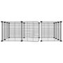 Voir la diapositive 3 : VIDAXL Cage animaux de compagnie a 12 panneaux et porte Noir 35x35 cm