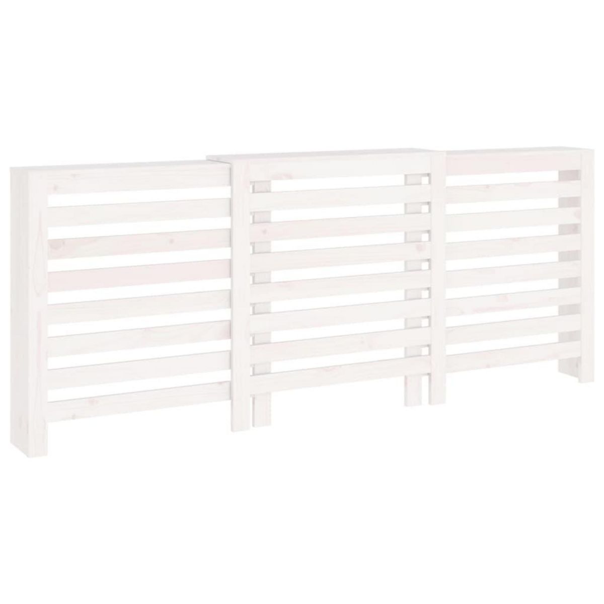 VIDAXL Cache-radiateur Blanc 210x21x85 cm Bois massif de pin