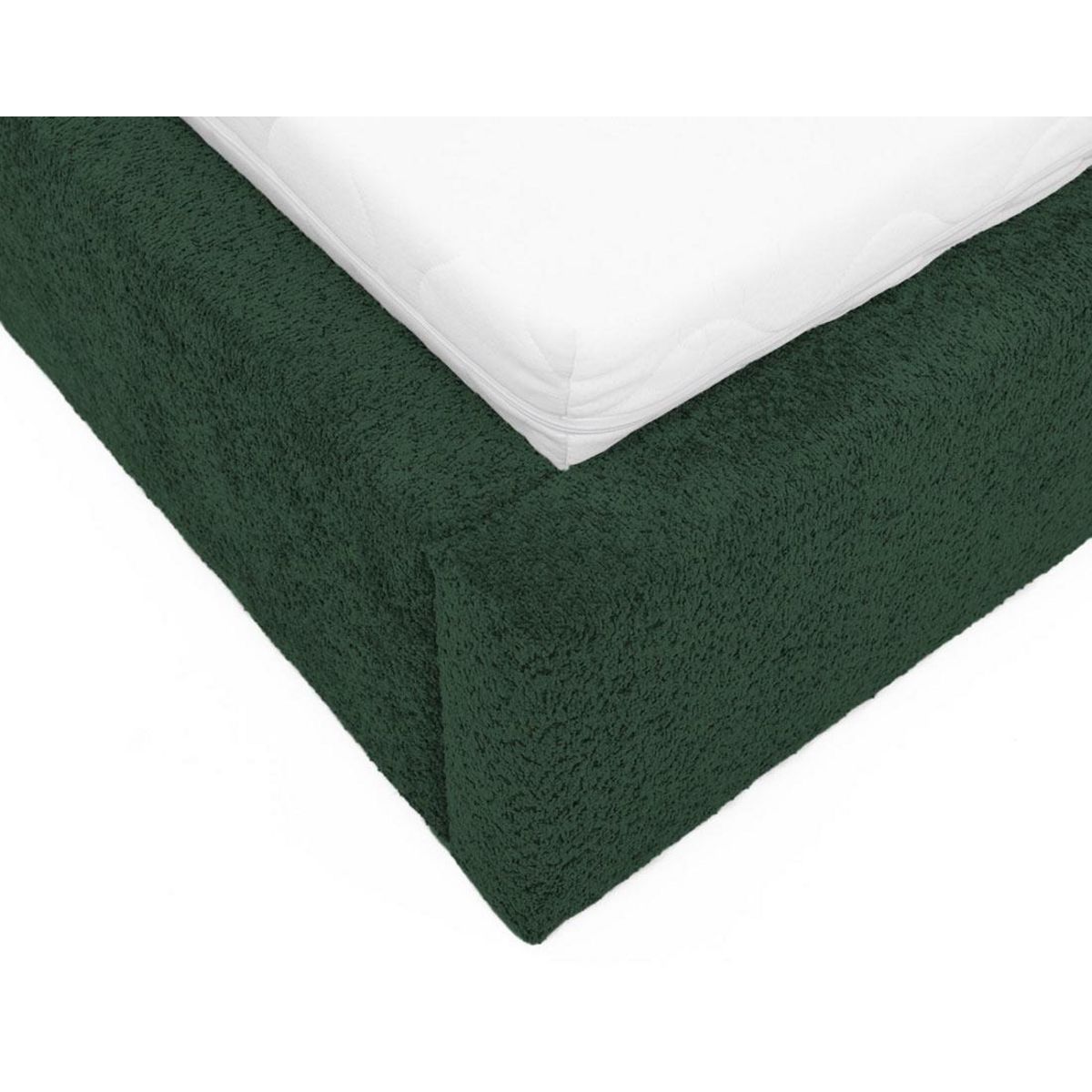 BEST MOBILIER Orane - lit coffre - 160x200 cm - en tissu bouclette