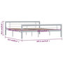 Voir la diapositive 6 : VIDAXL Cadre de lit sans matelas gris et blanc metal 180x200 cm