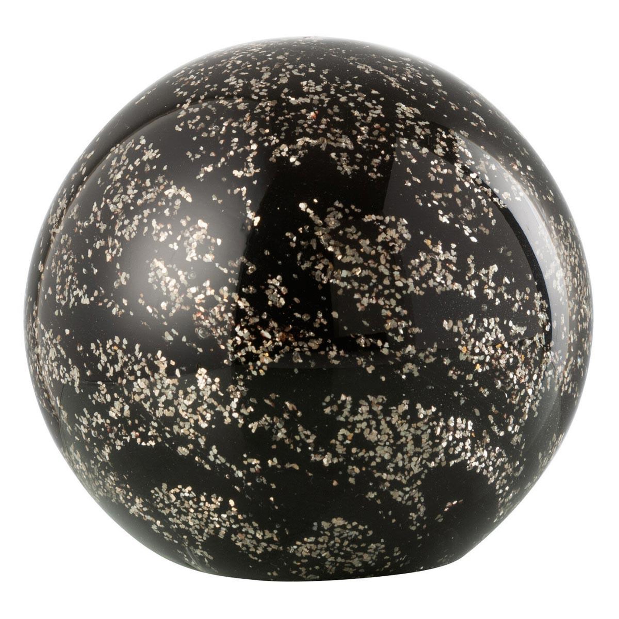 J-LINE Presse-papier en verre  stardust  12cm noir & or