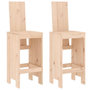 Voir la diapositive 2 : VIDAXL Tabourets de bar lot de 2 40x42x120 cm bois massif de pin