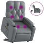 Voir la diapositive 2 : VIDAXL Fauteuil inclinable de massage electrique gris similicuir
