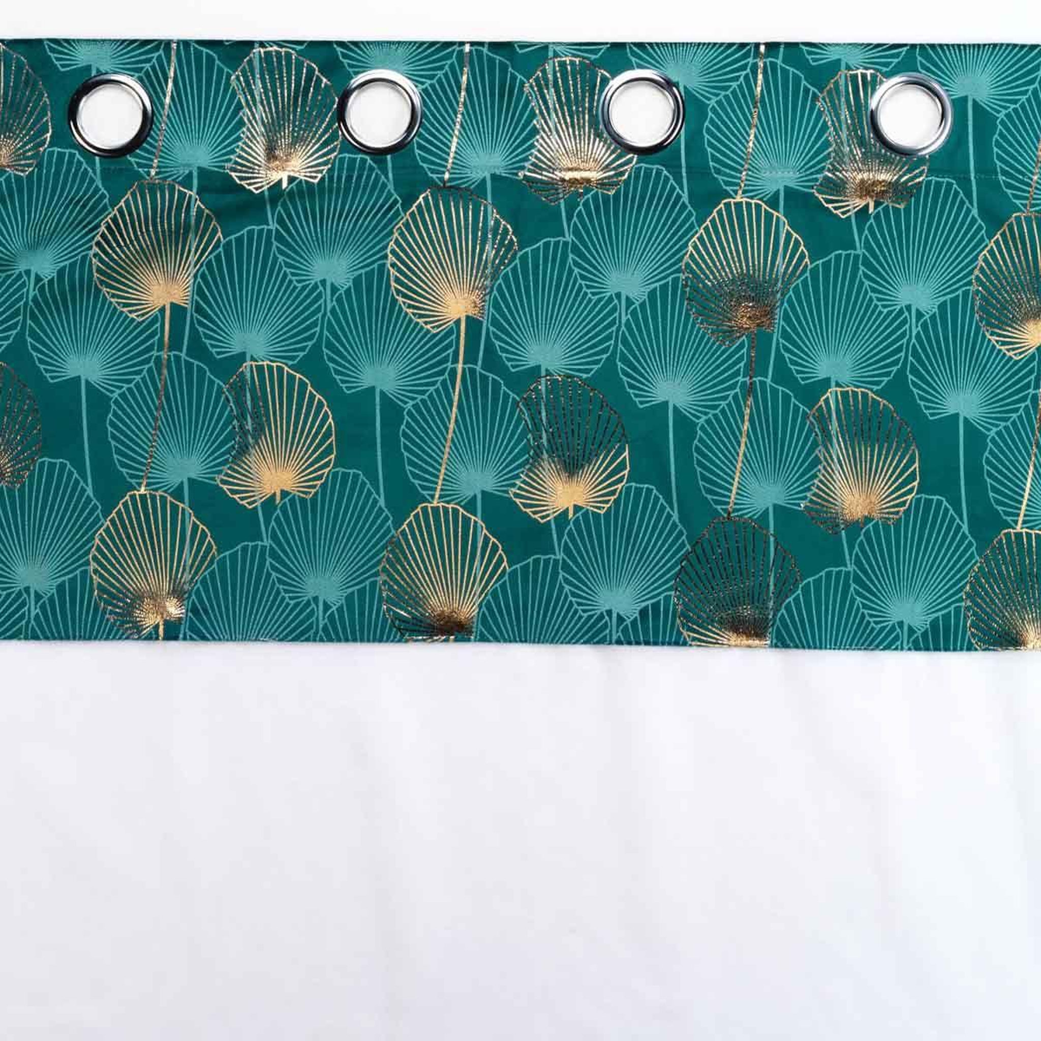 Voir la diapositive 3 : Douceur d'Intérieur Rideau voilage à œillets  clairine  140x240cm émeraude