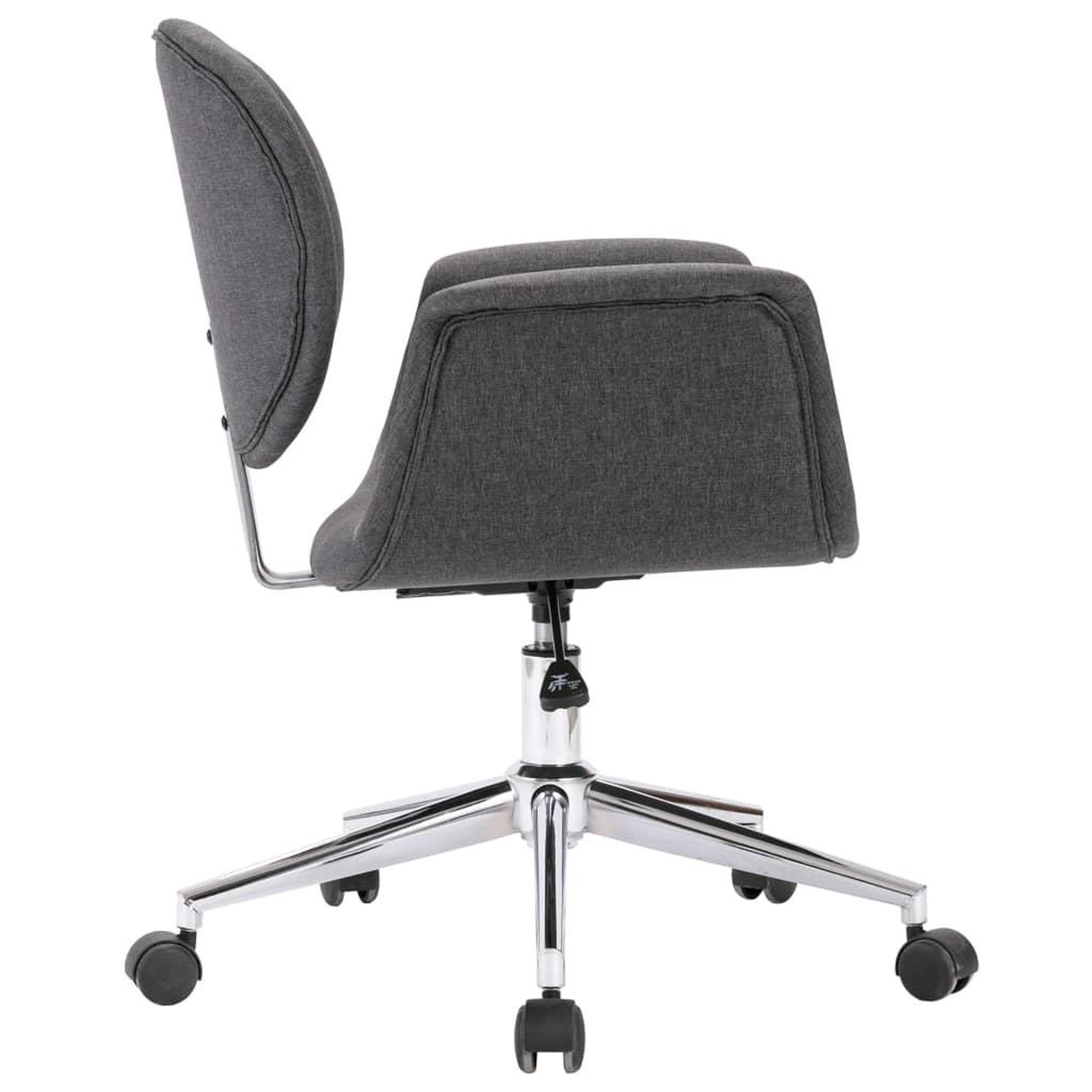 Voir la diapositive 4 : VIDAXL Chaise pivotante de bureau Gris Tissu