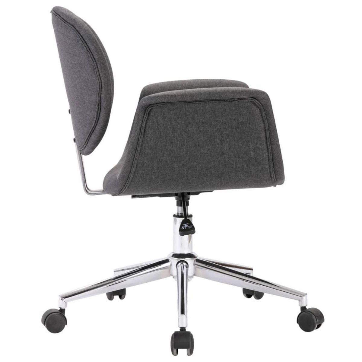 VIDAXL Chaise pivotante de bureau Gris Tissu