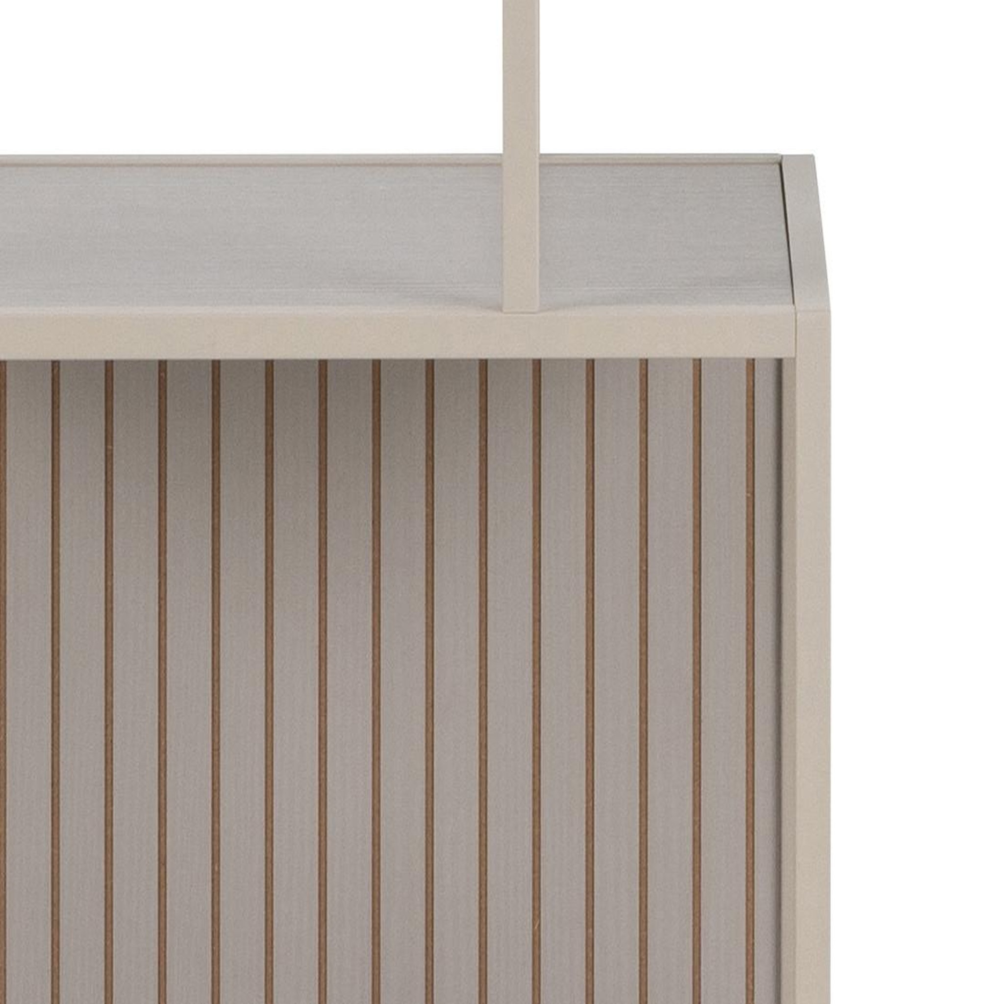 Voir la diapositive 6 : LISA DESIGN Anthea - étagère filaire métal avec plaquage en effet bois blanchi - 77 cm - gris