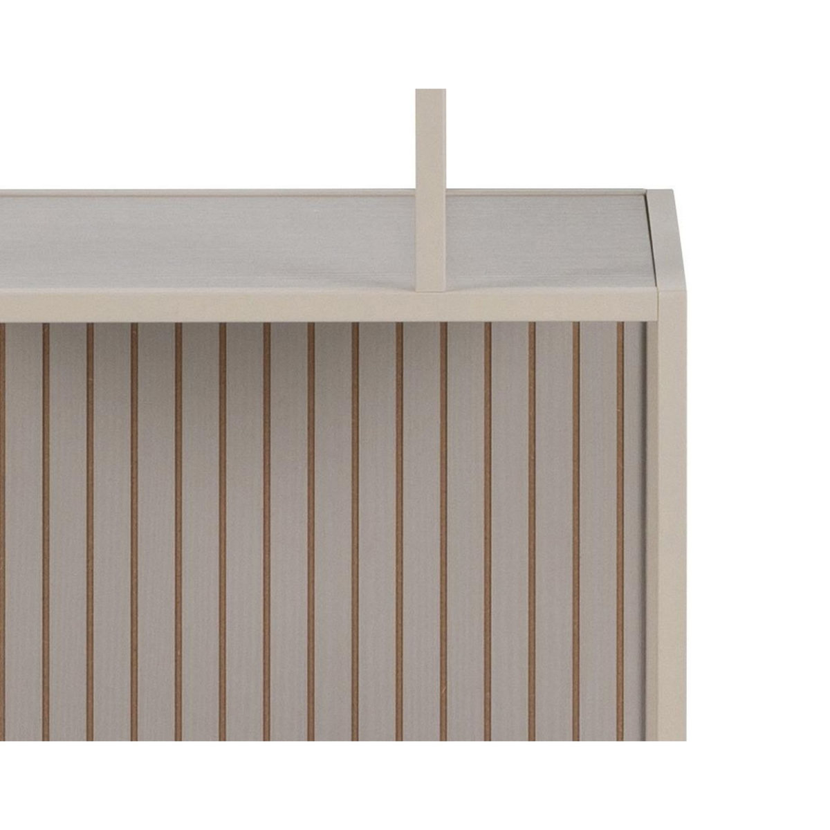 LISA DESIGN Anthea - étagère filaire métal avec plaquage en effet bois blanchi - 77 cm - gris