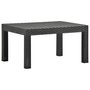 Voir la diapositive 1 : VIDAXL Table de jardin Anthracite 58x58x41 cm PP Rotin