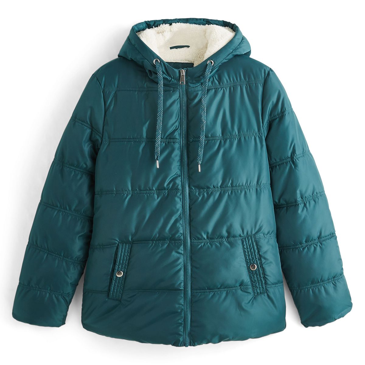 INEXTENSO Doudoune doublée sherpa vert emeraude femme